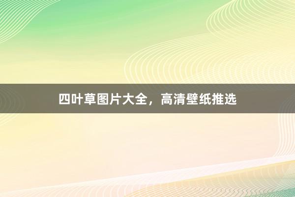 四叶草图片大全，高清壁纸推选