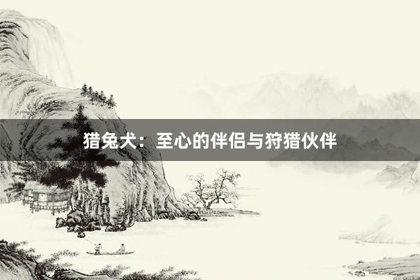 猎兔犬:至心的伴侣与狩猎伙伴